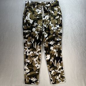 Chico’s Satin Cargo Ankle Pant Women’s Sz 0 Camo NEW